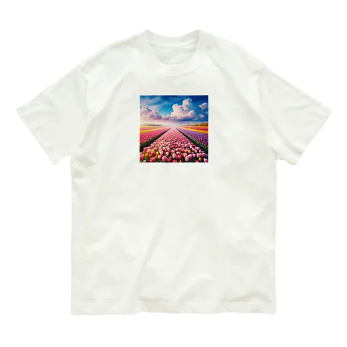 壮大な風景✨チューリップ🌷バージョン🌈 Organic Cotton T-Shirt