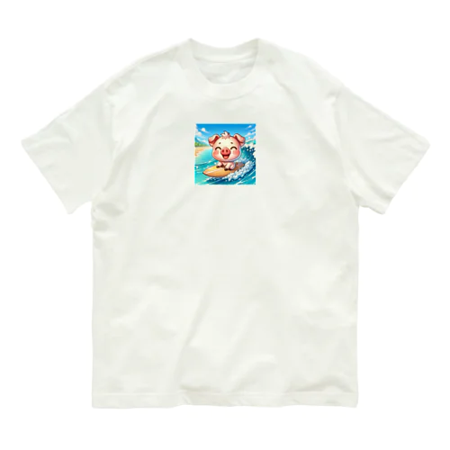 ブタ　In ハワイ オーガニックコットンTシャツ