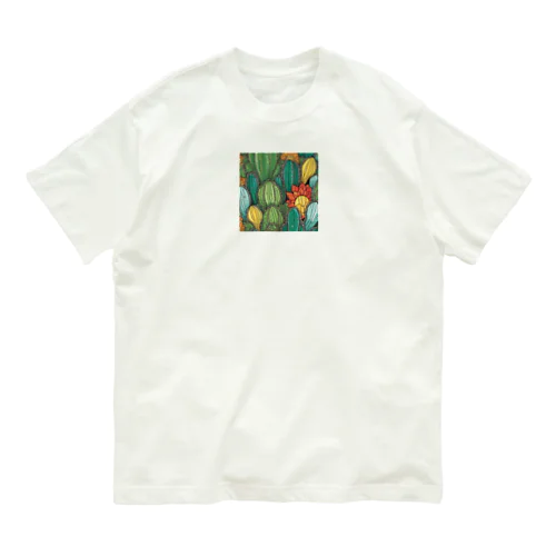 カラフルサボテン Organic Cotton T-Shirt