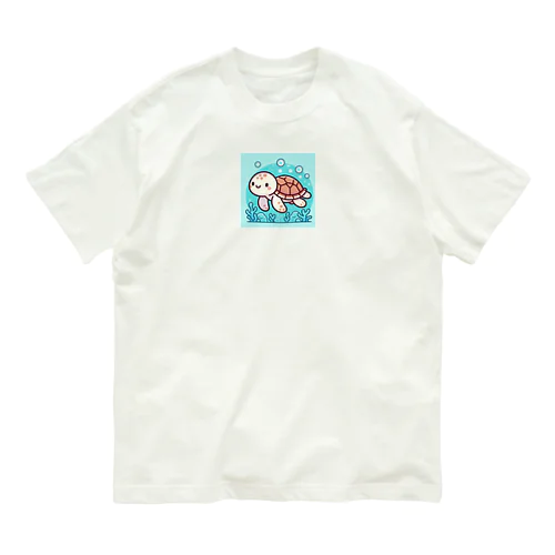 ぷかぷかカメちゃん オーガニックコットンTシャツ