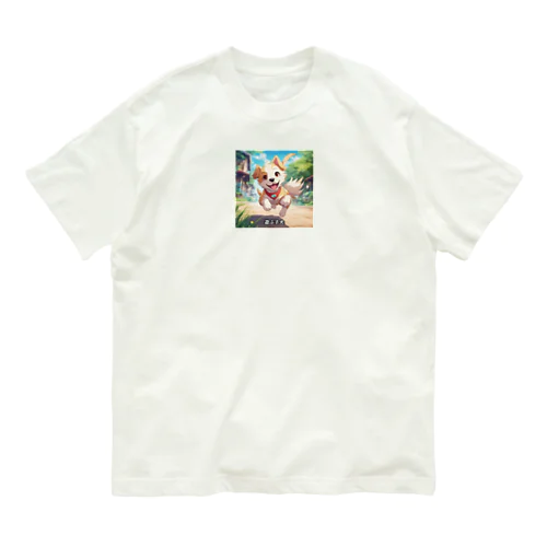 かわいい子犬が元気いっぱい！ Organic Cotton T-Shirt