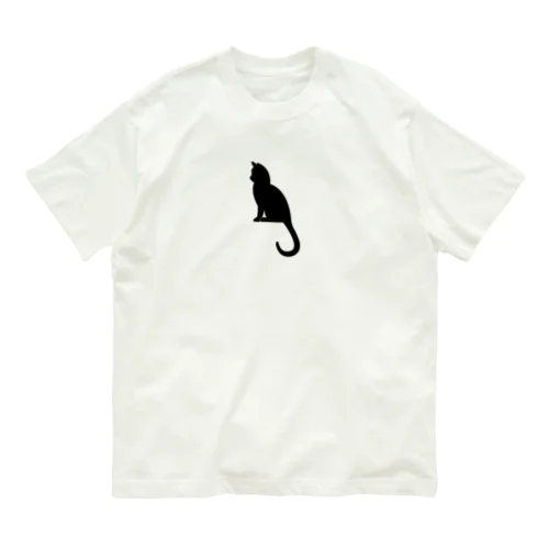 猫　ワンポイント オーガニックコットンTシャツ