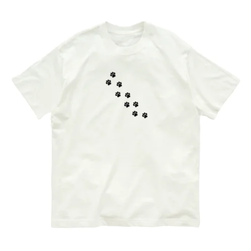 猫の足跡　ワンポイント Organic Cotton T-Shirt
