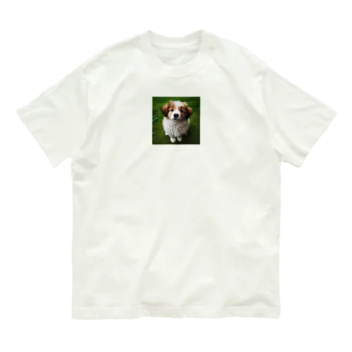 ウルウルがキュートな犬 オーガニックコットンTシャツ