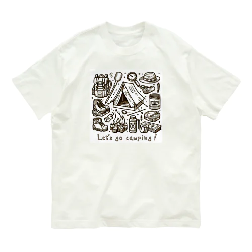 キャンプに行こう！【Let's go camping!】 Organic Cotton T-Shirt