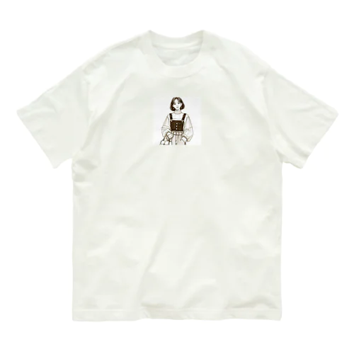 線画の人 オーガニックコットンTシャツ