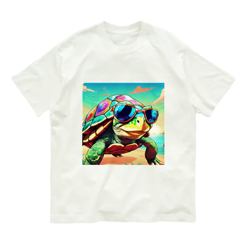 サングラスをかけたイケメンカメ太郎 Organic Cotton T-Shirt