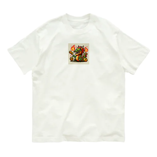 ゴールドドラゴン オーガニックコットンTシャツ