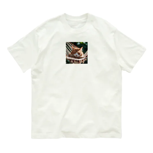 居眠りニャンコ Organic Cotton T-Shirt