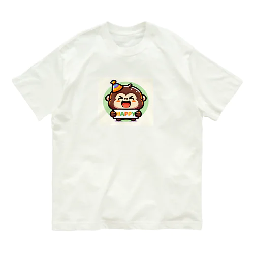 happyゴリラ オーガニックコットンTシャツ