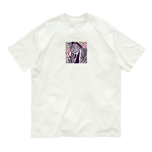 紳士でおしゃれなシマウマ Organic Cotton T-Shirt