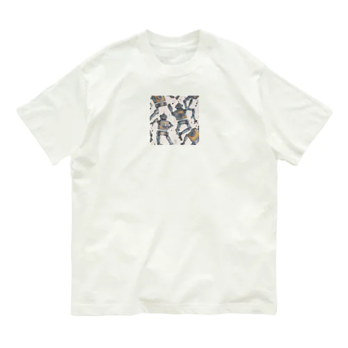 dancing robots オーガニックコットンTシャツ