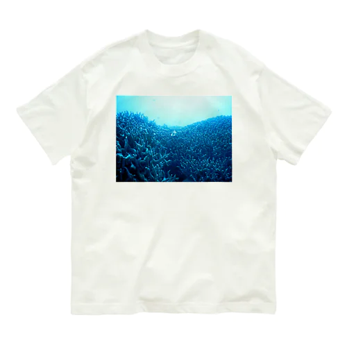青い珊瑚礁 Organic Cotton T-Shirt