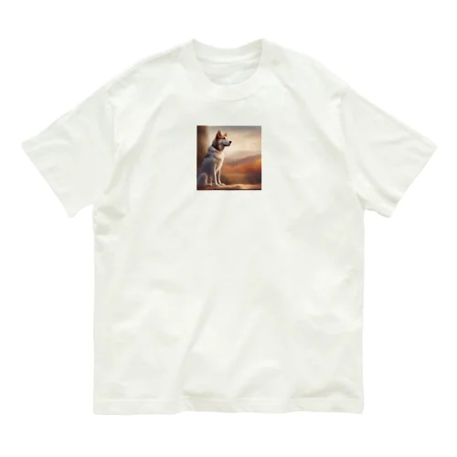 遠くを見つめる愛犬 Organic Cotton T-Shirt