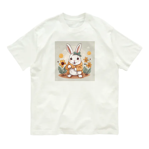 耳が可愛いうさぎちゃん オーガニックコットンTシャツ