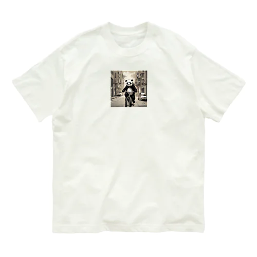 sonson自転車ぱんだ Organic Cotton T-Shirt