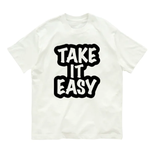 テイクイットイージー Take It Easy ブラック Organic Cotton T-Shirt