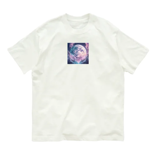 夜の満月　輝き Organic Cotton T-Shirt