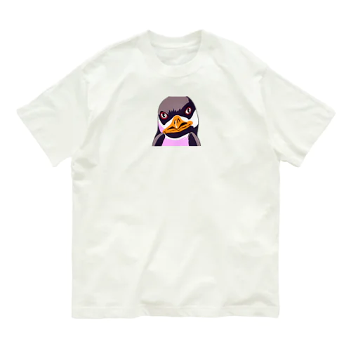 怒りのペンギン オーガニックコットンTシャツ