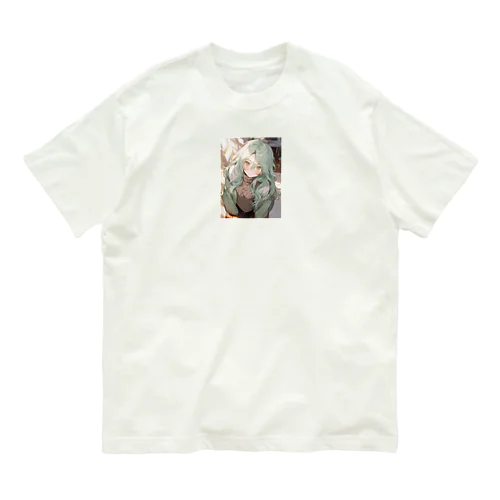 緑髪 少女 Organic Cotton T-Shirt