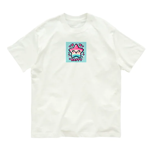 星空とLINEスタンプ風デザインが絶妙 Organic Cotton T-Shirt