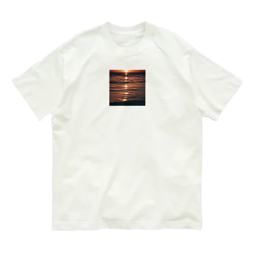 湖面に映る夕焼けの空 Organic Cotton T-Shirt