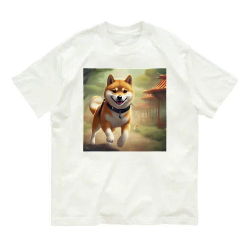 やんちゃな柴犬 オーガニックコットンTシャツ