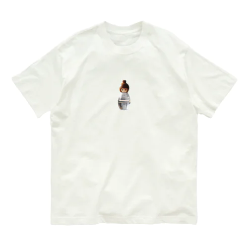 ミネラルウォーターこけし Organic Cotton T-Shirt