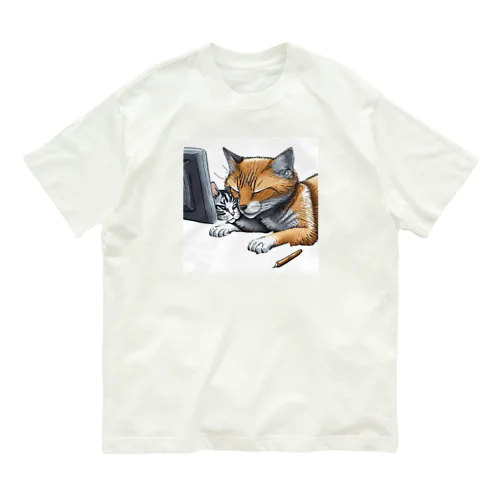 犬と猫 オーガニックコットンTシャツ