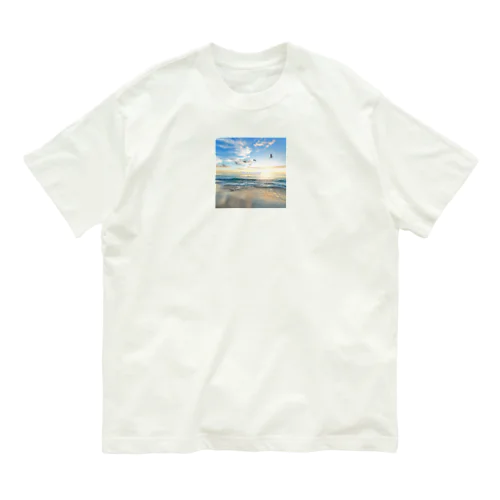 朝の海 オーガニックコットンTシャツ