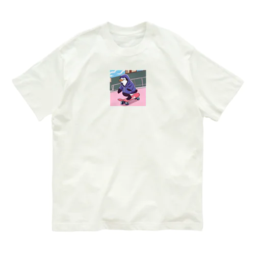 スケーターペンギン君 Organic Cotton T-Shirt