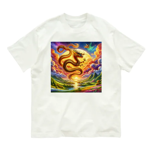 幸運の金の龍！！ Organic Cotton T-Shirt