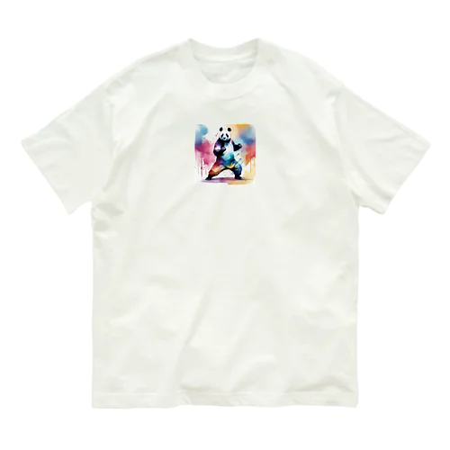 強そうなパンダさん Organic Cotton T-Shirt