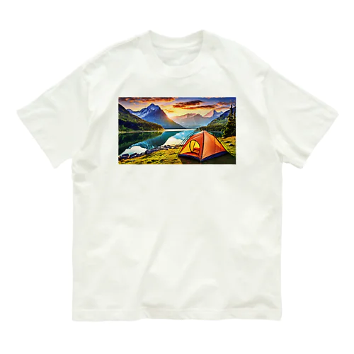 キャンプファッション -Sunrise- Organic Cotton T-Shirt