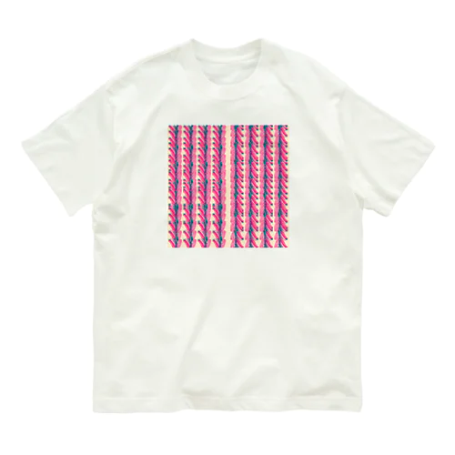 縞柄a Organic Cotton T-Shirt