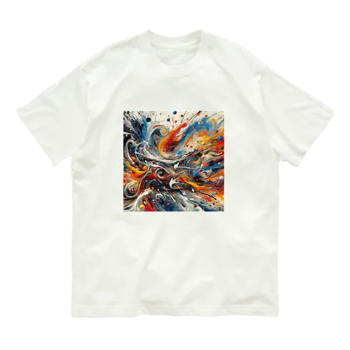 アクションペインティング Organic Cotton T-Shirt