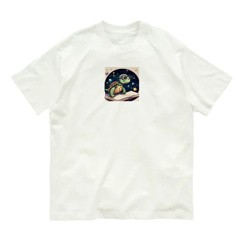 宇宙勉強かめ Organic Cotton T-Shirt