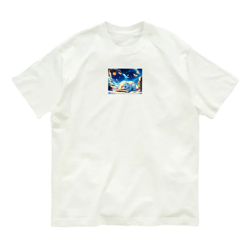 お休み白くま Organic Cotton T-Shirt