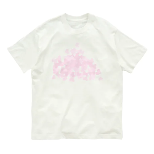 【積もったheart mark】百のハート♡飴霰(あめあられ) Organic Cotton T-Shirt