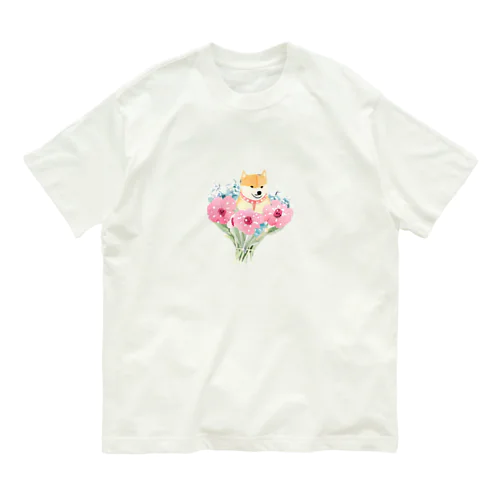 花束としばまる Organic Cotton T-Shirt