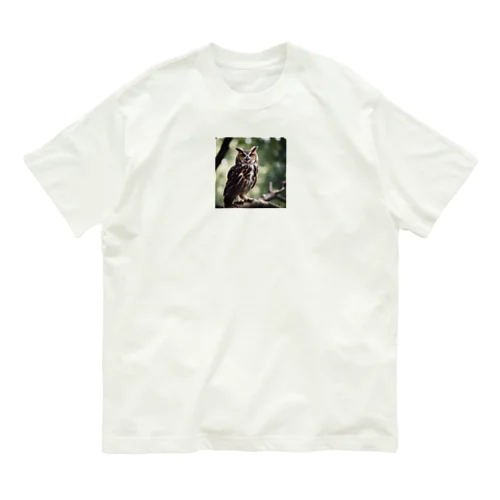 森の番人　フクロウ Organic Cotton T-Shirt