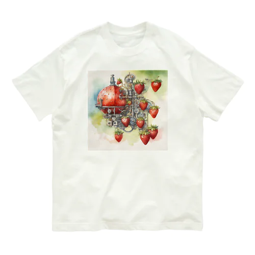 機械仕掛けのイチゴさん Organic Cotton T-Shirt