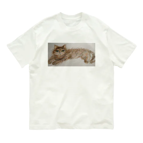 ちゃいろのねこ Organic Cotton T-Shirt