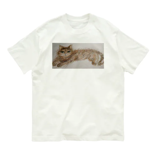 ちゃいろのねこ オーガニックコットンTシャツ