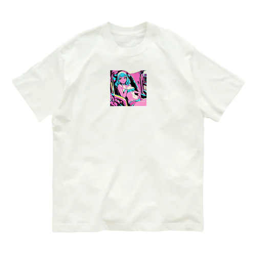 コックピット操縦席ガール♪04 オーガニックコットンTシャツ