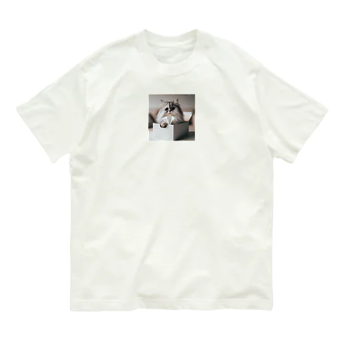 暖かいにゃ〜 Organic Cotton T-Shirt
