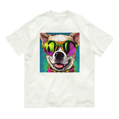 サングラスな犬 オーガニックコットンTシャツ