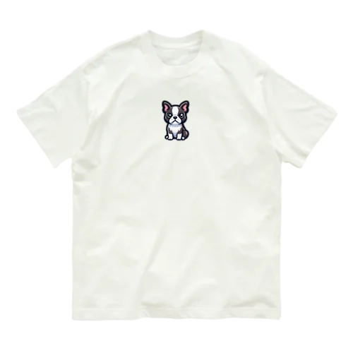 ボストン・テリア【かわいい動物たち】 Organic Cotton T-Shirt