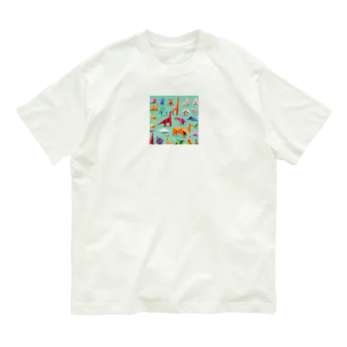 折り紙どうぶつグッズ オーガニックコットンTシャツ