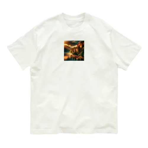 湖畔の静寂な日の出 Organic Cotton T-Shirt